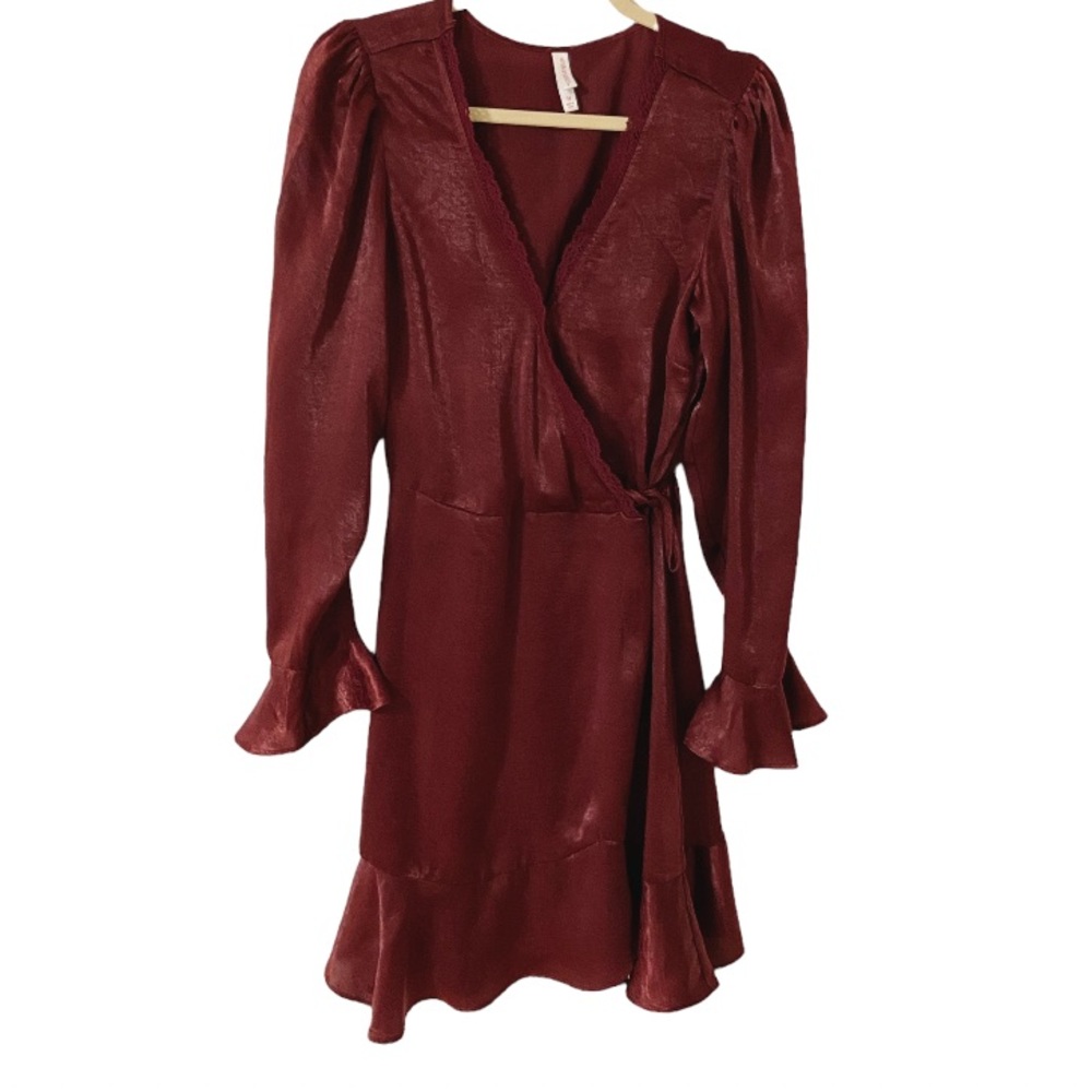 Satin Wrap Dress